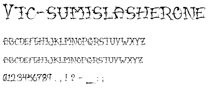 VTC-SumiSlasherOne Small Caps font